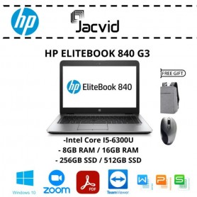 HP ELITEBOOK 840 G3 (I5-6TH / 8GB RAM / 16GB RAM / 256GB SSD / 512GB SSD)