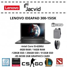 Lenovo Ideapad 300-15ISK (Intel I5-6200U / 8GB RAM / 16GB RAM / 120GB SSD / 256GB SSD / 512GB SSD)