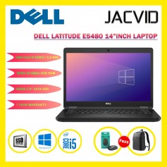 Dell Latitude E5480 14 inches Laptop (i5-6400U (6th Gen)/8GB RAM/256GB SSD) 1 Year Warranty Upgraded Refurbish Computer
