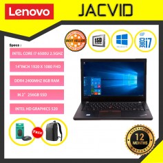 Lenovo ThinkPad T470 14" FULL HD LED USED BUSINES Laptop / INTEL CORE I7-6500U / 8GB RAM / 256GB SSD